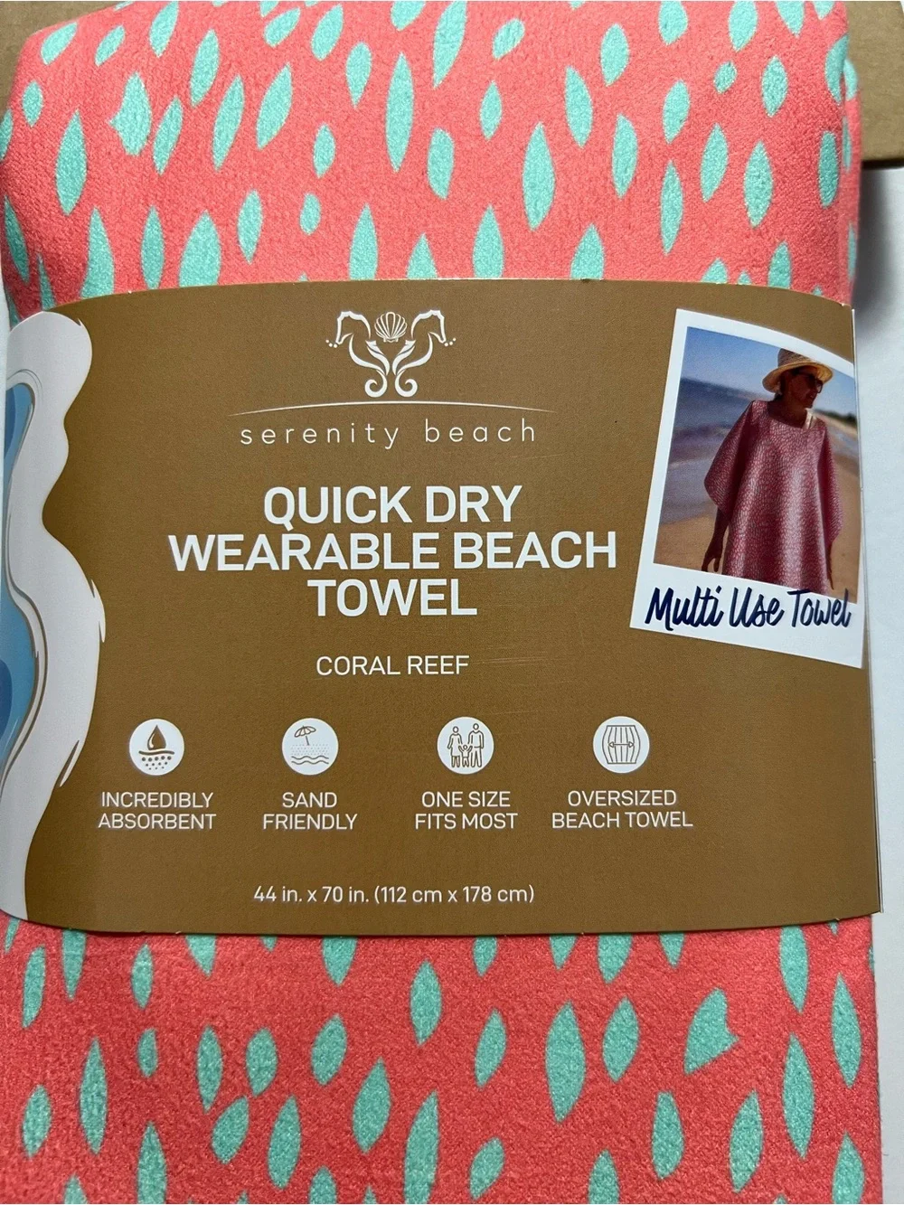 serenity beach | QUICK DRY WEARABLE BEACH TOWEL